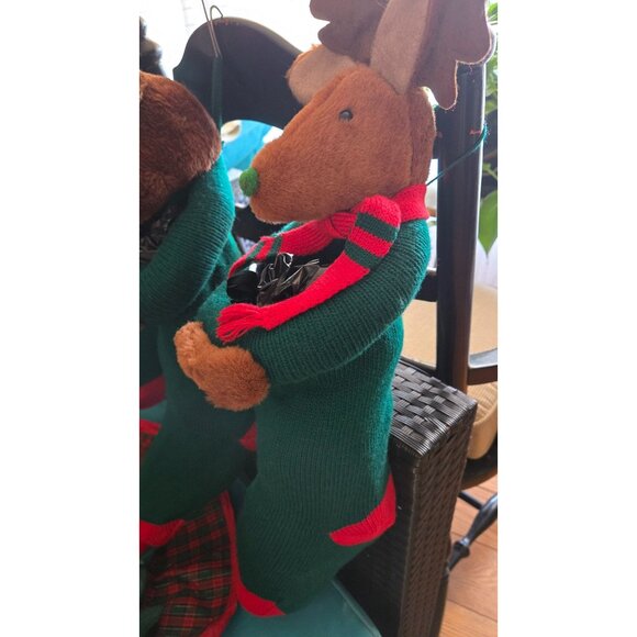 Vintage Large Teddy Bear Wreath AND 3 Stockings All Handmade, Read Description - Picture 7 of 16